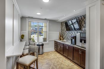 Community coffee bar at frost english silver maplewood